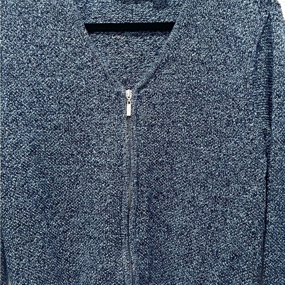 Liz Claiborne vintage Blue Cardigan Sweater with Zip Front MP - Picture 5 of 7